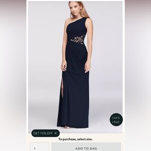 David’s Bridal black chiffon dress